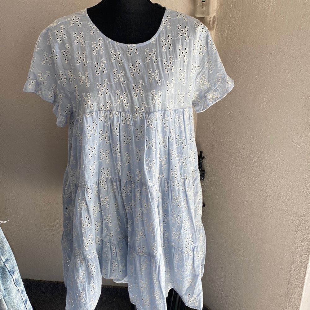 Vici Eyelet Babydoll Dress
